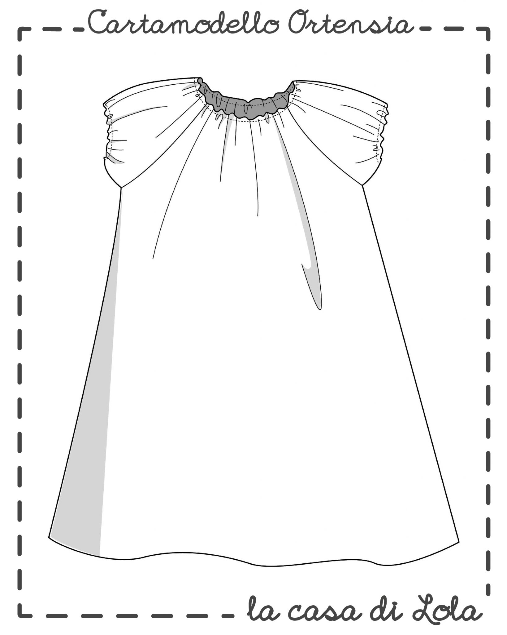 Cartamodello vestito bambina in pdf: Ortensia - La Casa di Lola